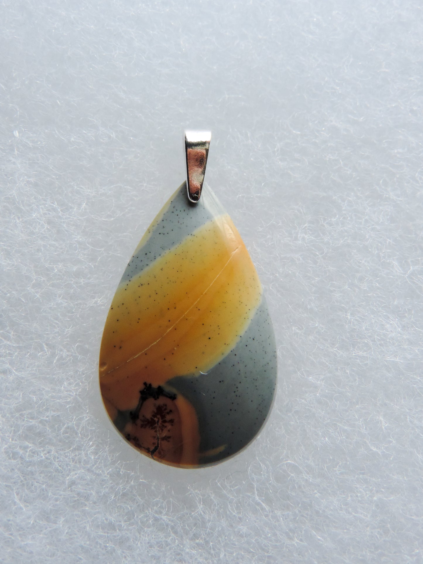 Maligano Jasper & Sterling Silver Pendant. Maligano Jasper is a specific type of jasper found in Indonesia and forms in ancient volcanic hot springs areas. It’s named after a small village in Sulawesi, Indonesia and is mined by hand as the village doesn’t have the heavy machinery required for deep excavation mining techniques. Found roughly ten years ago, this stone has made its way into the main stream market.