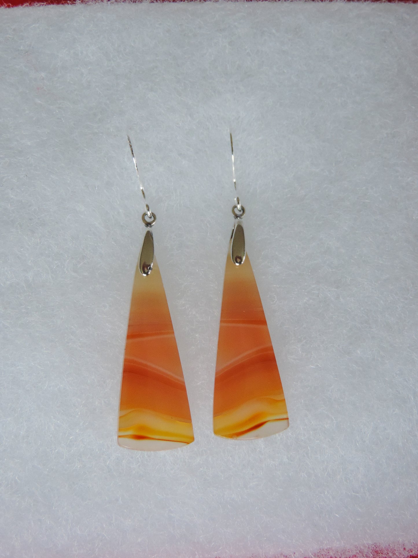 Find your perfect Indonesian Carnelian Agate Earrings on our store! The bail and earring wire are authentic 925 sterling silver.