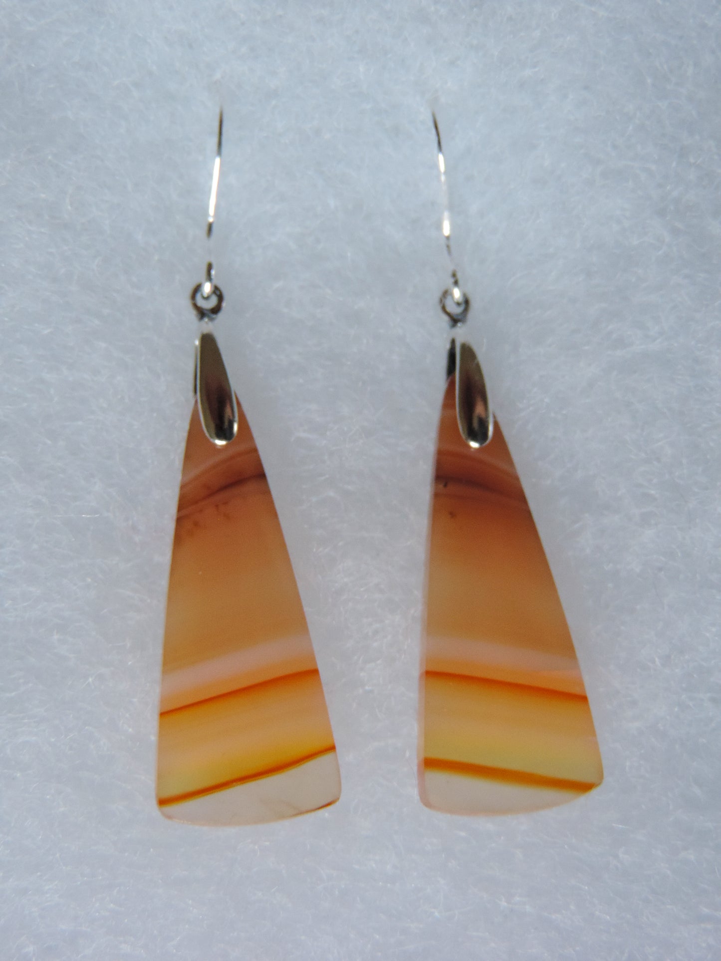 Carnelian Agate Earrings exhibit a wide variety of colors and amazing complexity.  No two agates are exactly alike, each one being a unique and beautiful creation!