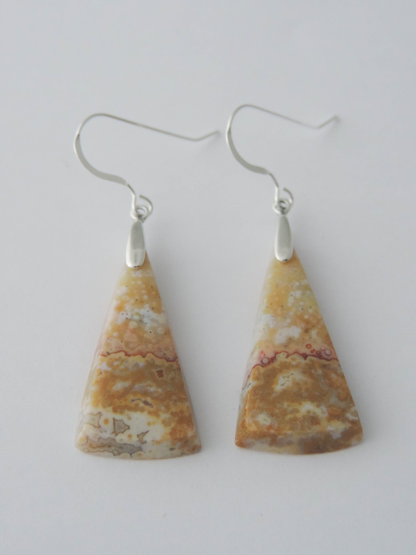 Indonesian River Jasper & Sterling Silver Earrings. Jasper is an opaque variety of chalcedony (agate), and comes in a multitude of colors with unique patterns and habits