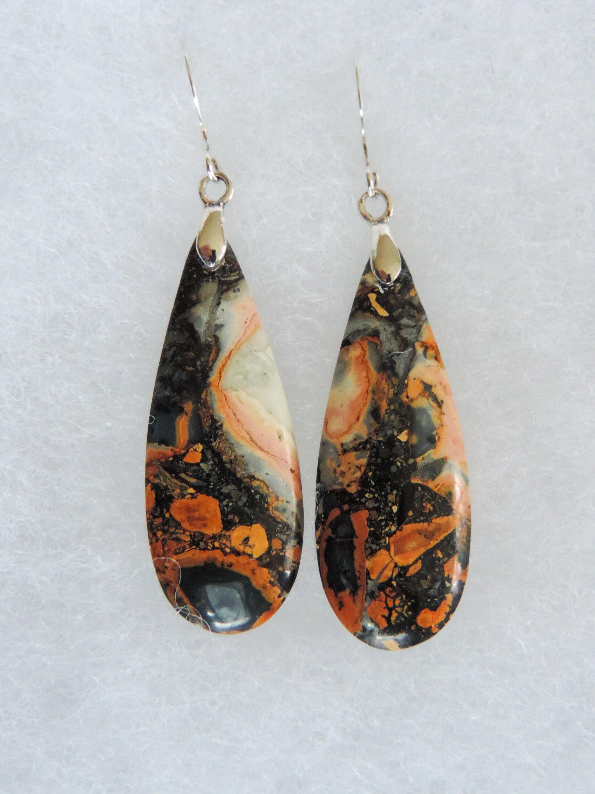 Exquisite in appearance, these Maligano Jasper & Sterling Silver Earrings will compliment your formal or casual attire.