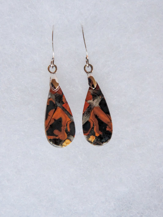 Maligano Jasper & Sterling Silver Earrings.  Exquisite in appearance, this jewelry will compliment your formal or casual attire.