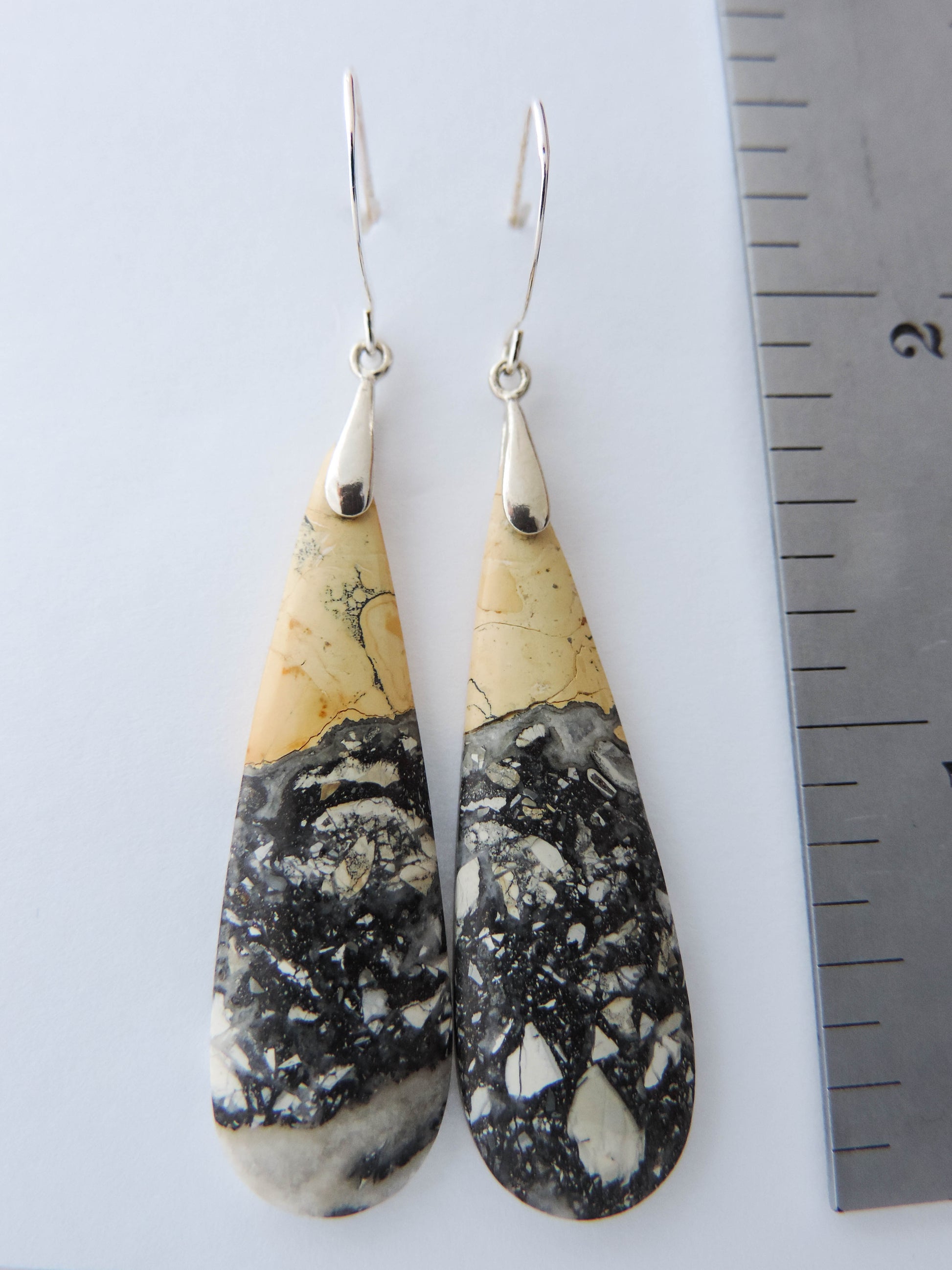 One of a kind Hand crafted Semi-precious gemstone earrings.