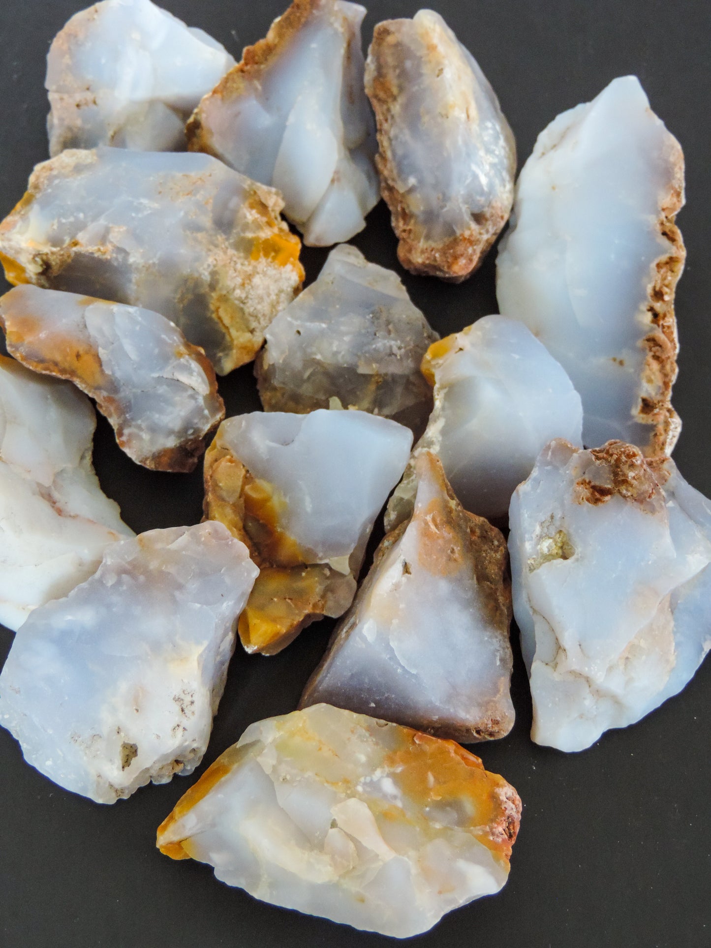 Considered a nurturing stone, Madison Blue Agate is known to absorb negative energy and dissipate it before it can be passed on, an awesome edge to have around the house and office when dealing with daily challenges. A perfect balance of energy, calming and boosting properties just for you and your environment! Bundle Weight: 1 lb 8 oz