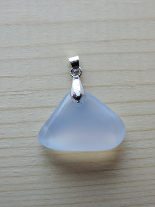 This rare stone is found in only a few locations in Montana, our material is hand collected on private property in the mountains and carried out in backpacks...each piece worth its weight in every step!  The translucent blue agate and its color variations have an alluring effect, many people find the blue agate a relaxing, calming and peaceful stone to wear.  Original and unique in design, each piece is hand crafted by lapidary artists in Montana.