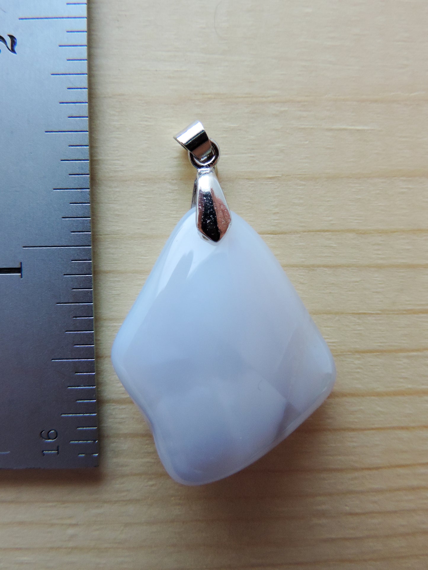 This rare stone is found in only a few locations in Montana, our material is hand collected on private property in the mountains and carried out in backpacks...each piece worth its weight in every step! The translucent blue agate and its color variations have an alluring effect, many people find the blue agate a relaxing, calming and peaceful stone to wear. Original and unique in design, each piece is hand crafted by lapidary artists in Montana.