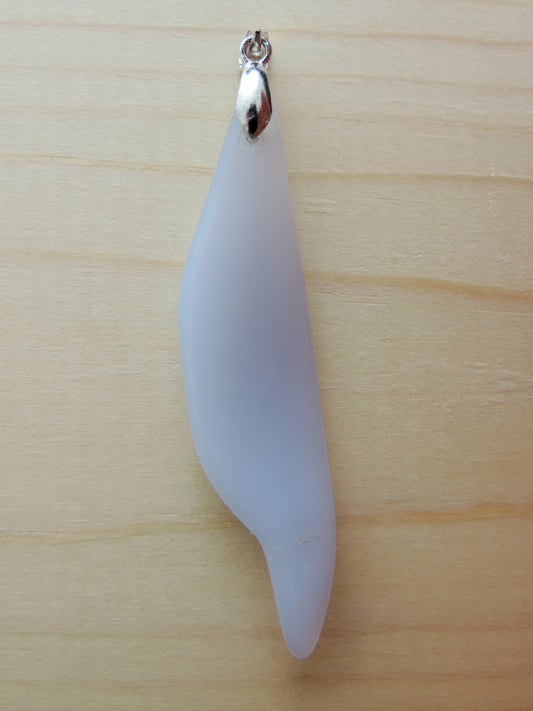 This rare stone is found in only a few locations in Montana, our material is hand collected on private property in the mountains and carried out in backpacks...each piece worth its weight in every step!  The translucent blue agate and its color variations have an alluring effect, many people find the blue agate a relaxing, calming and peaceful stone to wear.  Original and unique in design, each piece is hand crafted by lapidary artists in Montana.