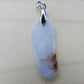 This rare stone is found in only a few locations in Montana, our material is hand collected on private property in the mountains and carried out in backpacks...each piece worth its weight in every step!  The translucent blue agate and its color variations have an alluring effect, many people find the blue agate a relaxing, calming and peaceful stone to wear.  Original and unique in design, each piece is hand crafted by lapidary artists in Montana. 