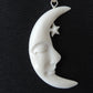 Bone Moon Pendant.  Hand carved from bone by lapidary artists in Indonesia.  ﻿Express your cosmic love when you wear this pendant.