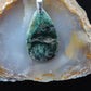 Green Moss Agate from West Java.  Indonesian Agates exhibit a wide variety of colors and amazing complexity.  No two agates are exactly alike, each one being a unique and beautiful creation!  Agates with multiple bands of color are known as fortification agates, those with dendritic or moss looking inclusions are referred to as moss agate 