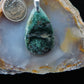Green Moss Agate from West Java.  Indonesian Agates exhibit a wide variety of colors and amazing complexity.  No two agates are exactly alike, each one being a unique and beautiful creation!  Agates with multiple bands of color are known as fortification agates, those with dendritic or moss looking inclusions are referred to as moss agate 