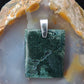 Find your perfect Indonesian Green Moss Agate Pendant on our store!  The pendant bail is authentic 925 sterling silver.