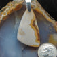 Brown Lace Agate & Sterling Silver Pendant