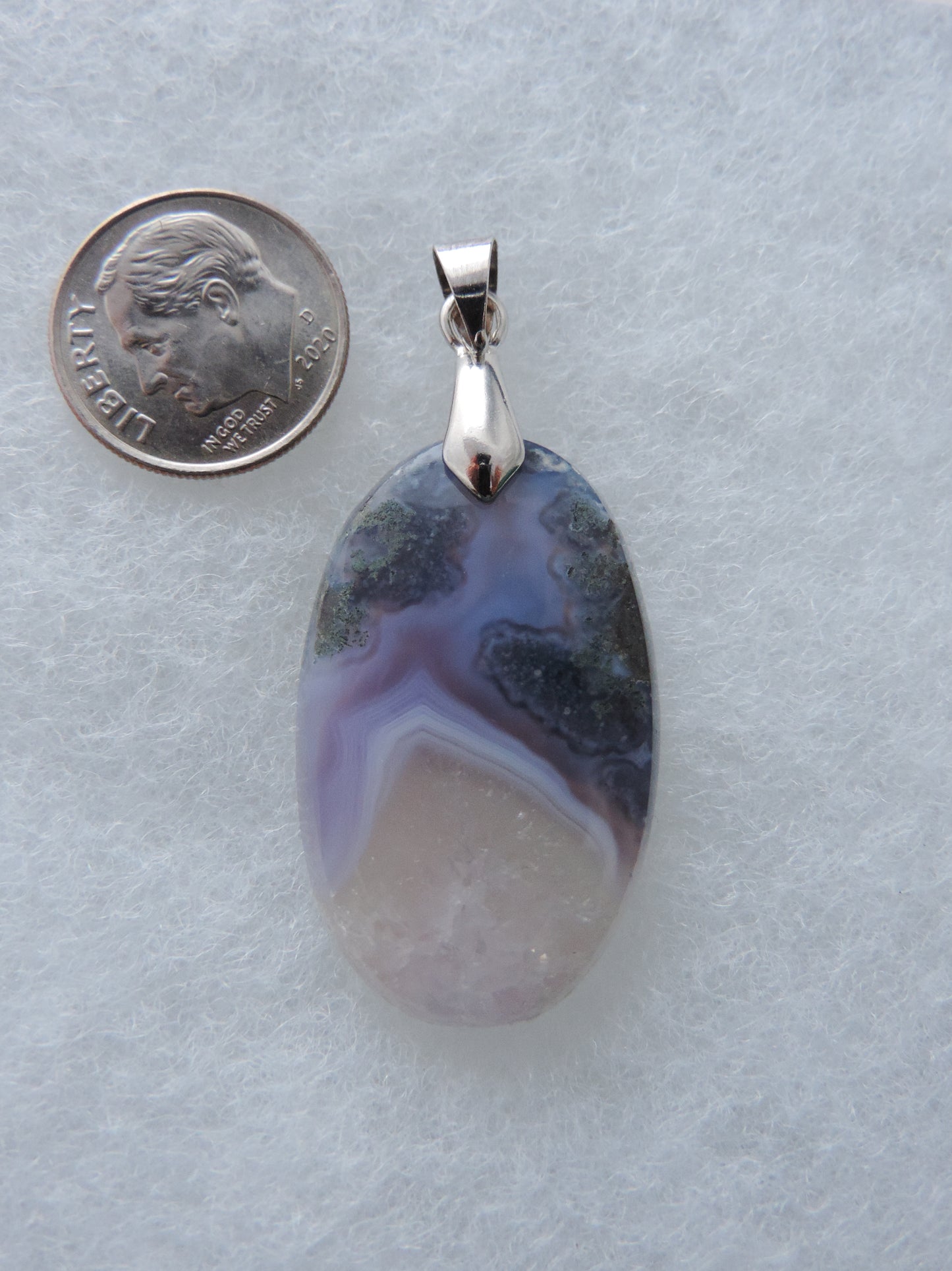 Purple Moss Agate Pendant