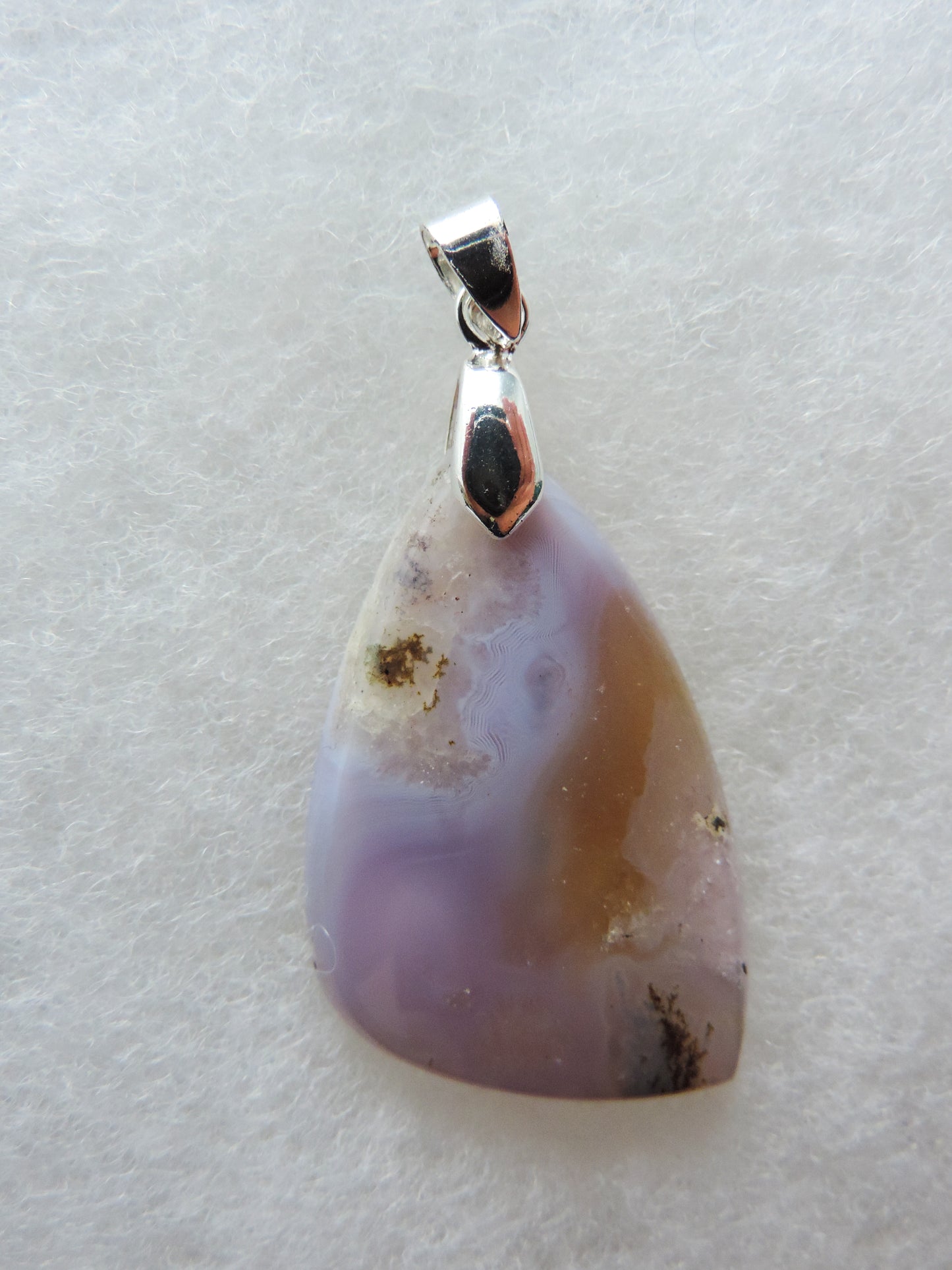 Wear some purple moss pendant jewelry today!