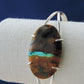 Indonesian Blue Opalized Wood & Sterling Silver Bracelet