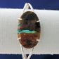 Indonesian Blue Opalized Wood & Sterling Silver Bracelet