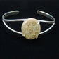 The bracelet metal is authentic 925 sterling silver.  Feel treasured when you wear this stunning bracelet!