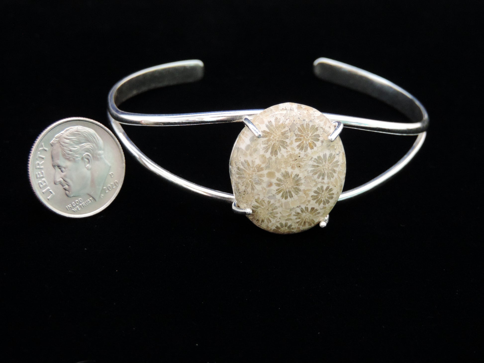 The bracelet metal is authentic 925 sterling silver.  Feel treasured when you wear this stunning bracelet!