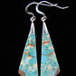 Indonesian Blue Sea Sediment earrings with Sterling Silver wire,  are a beautiful addition to your jewelry collection. 