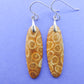 Indonesian Fossilized Coral Earrings & Sterling Silver  Agatized fossil corals are found in several provinces across the Indonesian Islands of Sumatra and Java.  The fossil corals are remnants of ancient reefs thrust up onto the land mass by plate collisions, and later found buried in the soils.