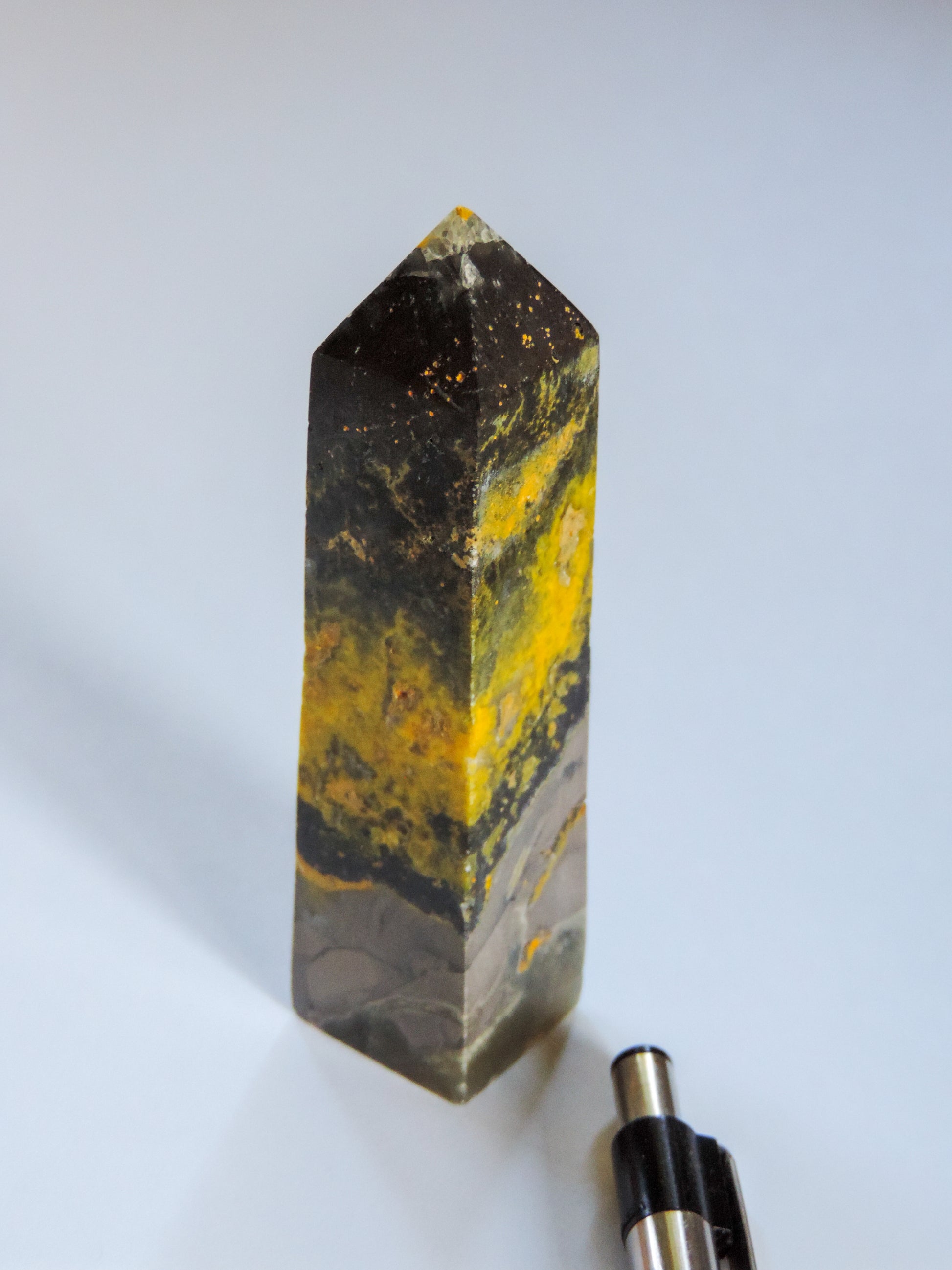 Bumblebee Jasper Tower, alter, spirituality,  table center piece, gift, decorative,  up lifting energy, ceremonies, vitality 