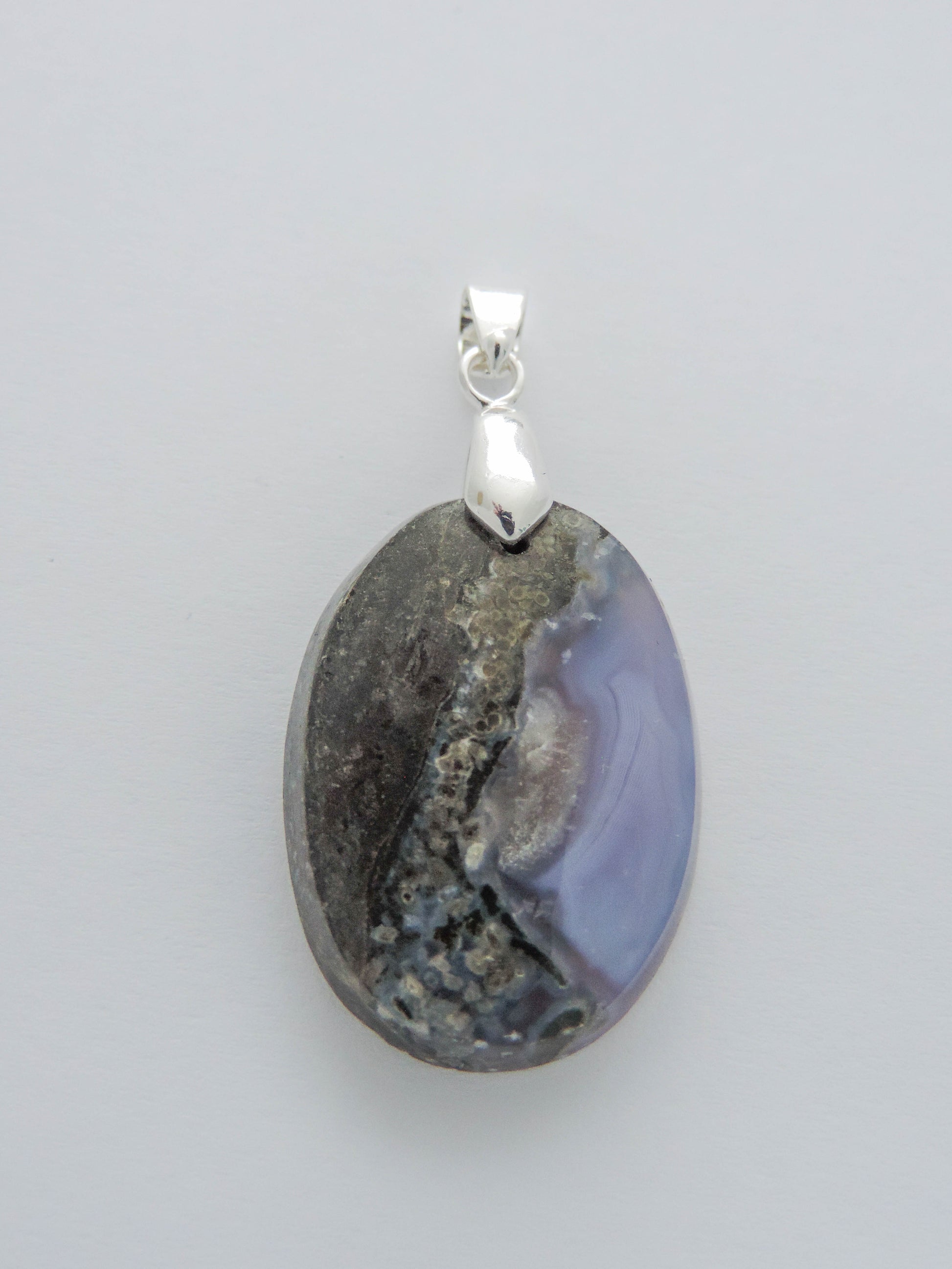 Wear a purple moss agate pendant today!