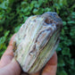 Petrified wood is often viewed as a sacred representation of humankind's connection to the universe because it was once a living object that has gone through a dramatic transformation.