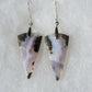 Purple Moss Agate & Sterling Silver Earrings.  Purple gemstones hold significant and powerful spiritual qualities.  Purple has been associated with wealth, passion, ambition, magic, awareness, mystery, tranquility, inspiration, understanding, calmness and wisdom to name a few. 