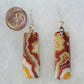Lace Agate & Sterling Silver Earrings.  Indonesian Lace Agate earrings exhibit a wide variety of colors and amazing complexity.  No two agates are exactly alike, each one being a unique and beautiful creation