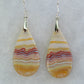 Lace Agate & Sterling Silver Earrings.  Indonesian Lace Agate Earrings exhibit a wide variety of colors and amazing complexity.  No two agates are exactly alike, each one being a unique and beautiful creation!  Agates with multiple bands of color are known as fortification agates, those with dendritic or moss looking inclusions are referred to as moss agate and many others are given descriptive names relative to their appearance or where they are found.  