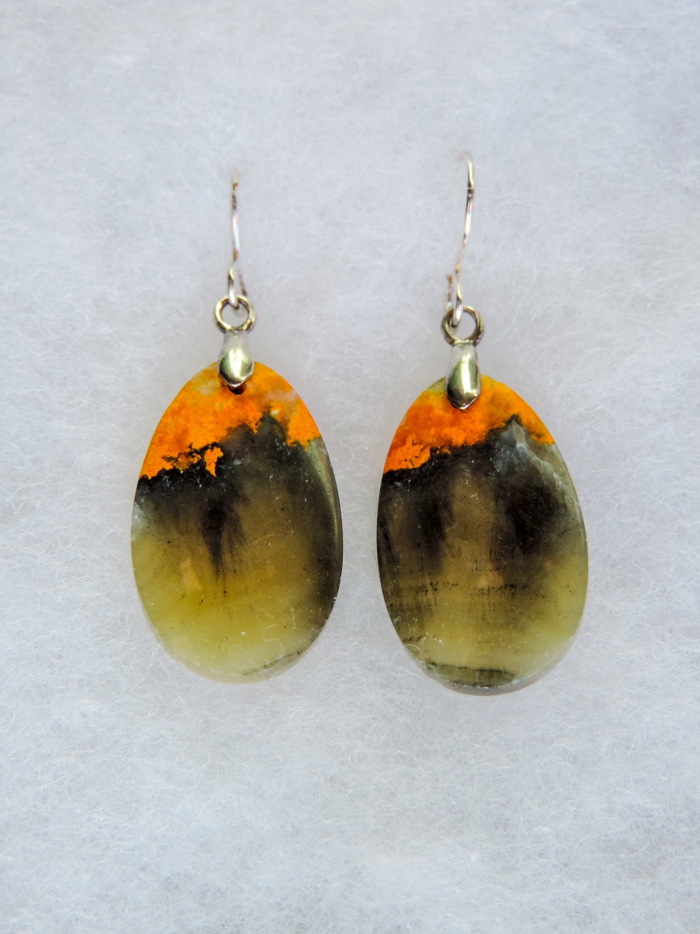 Bumblebee Jasper & Sterling Silver Earrings