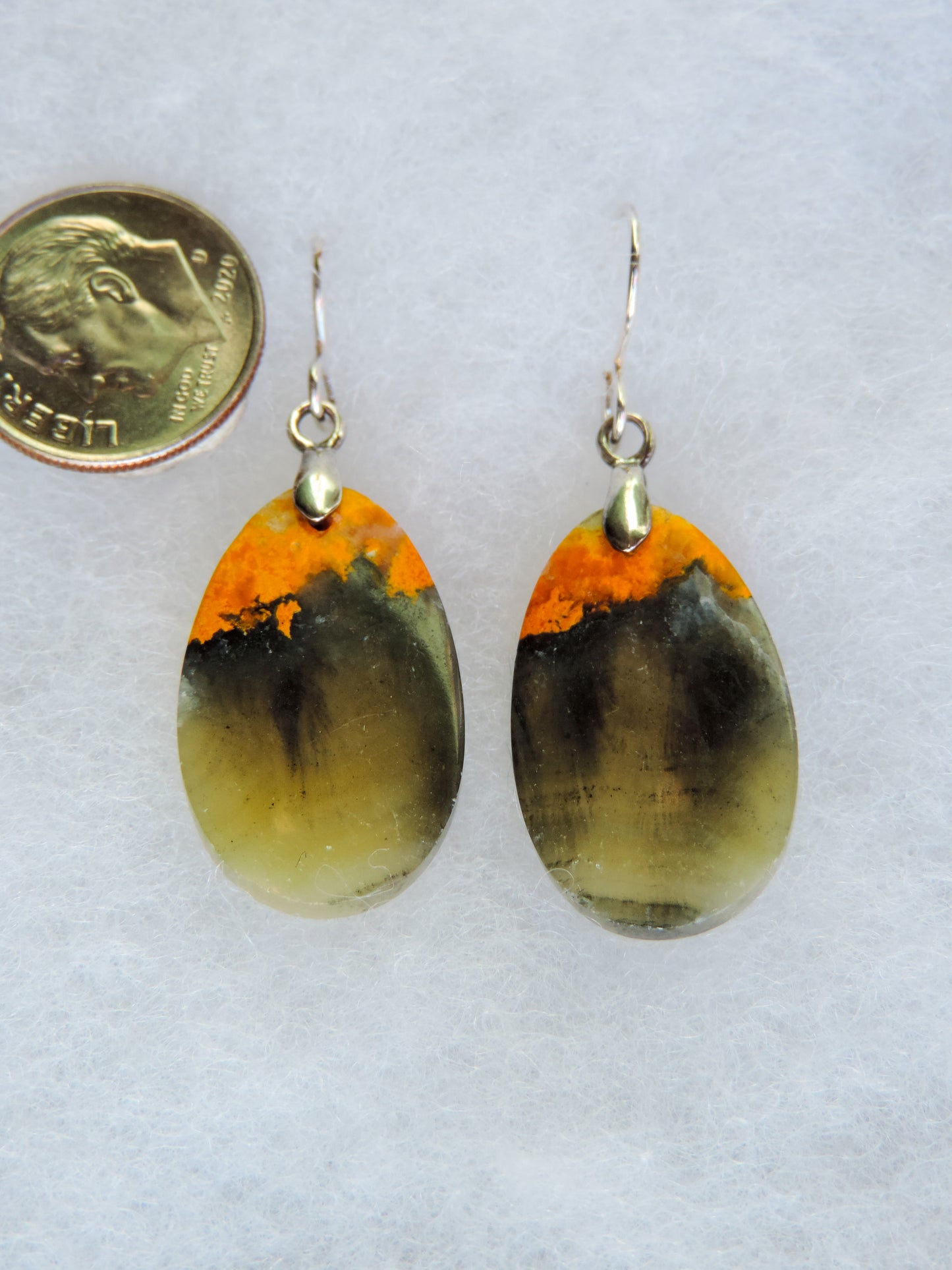 Bumblebee Jasper & Sterling Silver Earrings