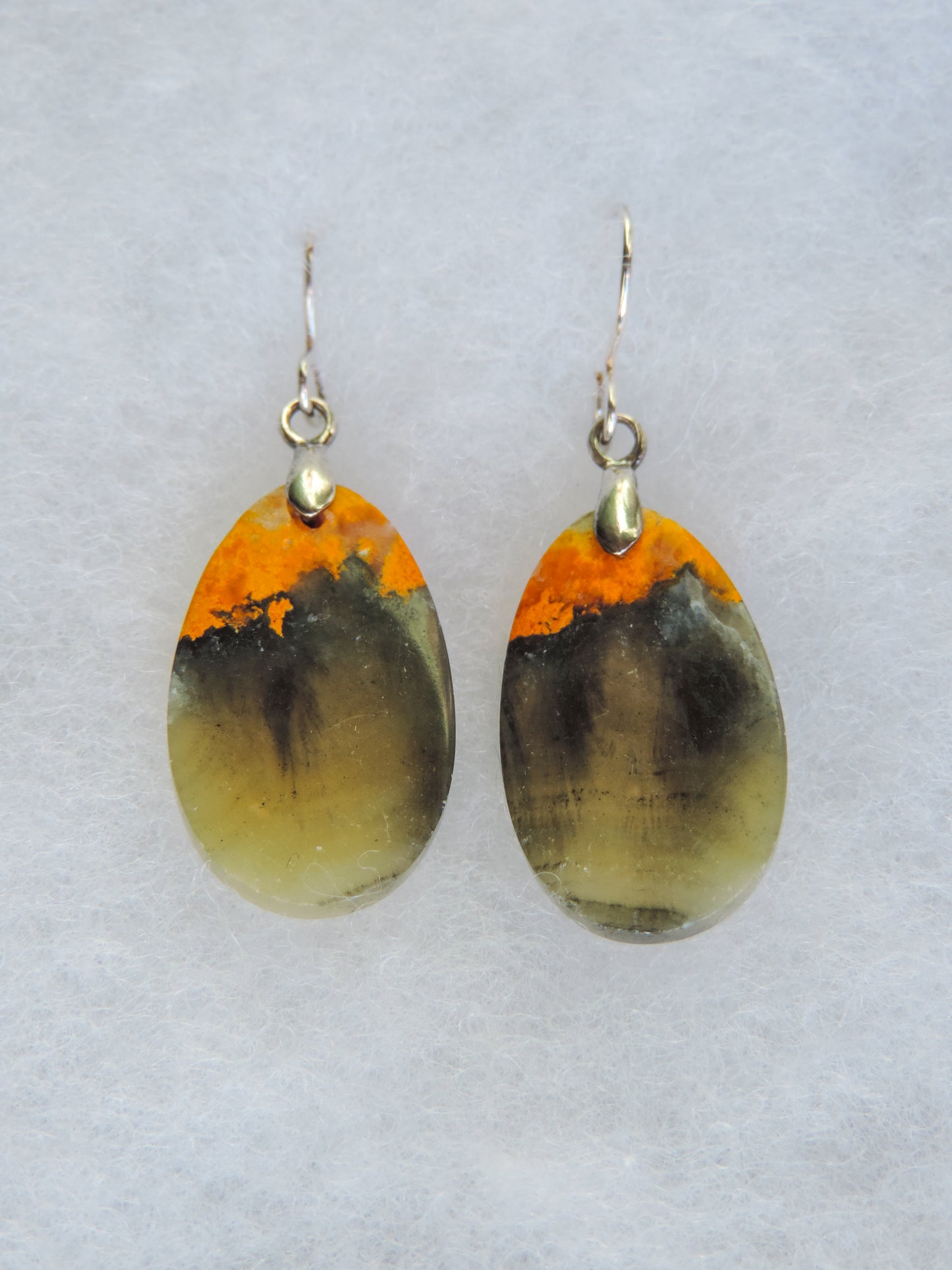 Bumblebee Jasper & Sterling Silver Earrings