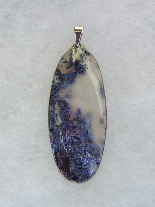 Moss Agate Pendant.  Indonesian Agates exhibit a wide variety of colors and amazing complexity.  No two agates are exactly alike, each one being a unique and beautiful creation!