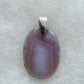 Purple Moss Agate & Sterling Silver Pendant.  Purple gemstones hold significant and powerful spiritual qualities.  Purple has been associated with wealth, passion, ambition, magic, awareness, mystery, tranquility, inspiration, understanding, calmness and wisdom to name a few.
