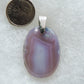 Purple Moss Agate & Sterling Silver Pendant