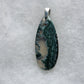 Green Moss Agate & Sterling Silver Pendant.  Green Moss Agate from West Java.