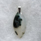 Green Moss Agate & Sterling Silver Pendant.  Green Moss Agate from West Java.  Indonesian Agates exhibit a wide variety of colors and amazing complexity. 