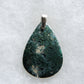 Green Moss Agate & Sterling Silver Pendant.  Green Moss Agate from West Java.