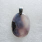 Purple Moss Agate & Sterling Silver Pendant.  Purple gemstones hold significant and powerful spiritual qualities.  Purple has been associated with wealth, passion, ambition, magic, awareness, mystery, tranquility, inspiration, understanding, calmness and wisdom to name a few. 