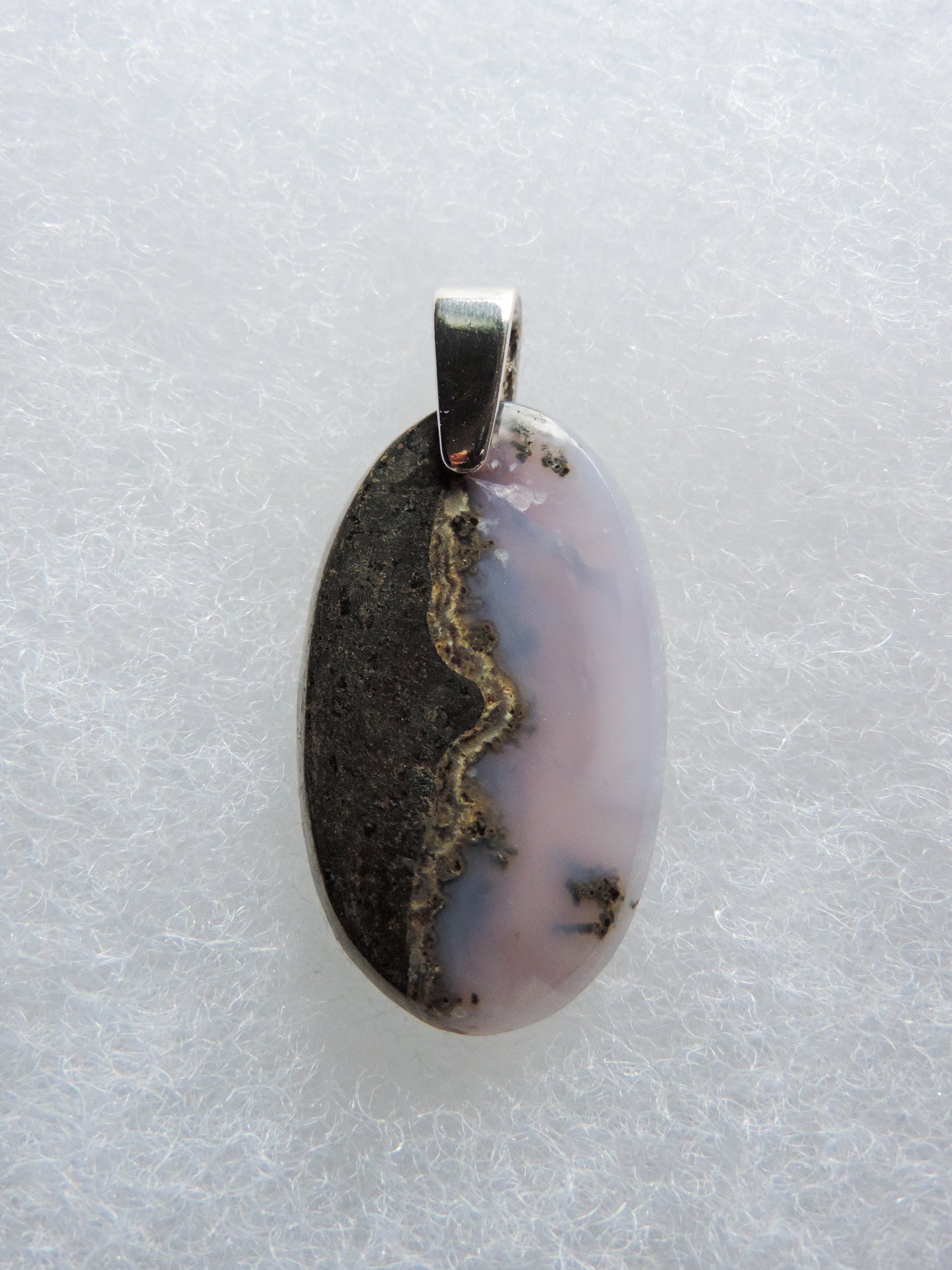 Wear a Purple Moss Agate Pendant today!  The pendant bail is authentic 925 sterling silver. 