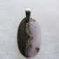 Purple Moss Agate & Sterling Silver Pendant.  Purple gemstones hold significant and powerful spiritual qualities.  Purple has been associated with wealth, passion, ambition, magic, awareness, mystery, tranquility, inspiration, understanding, calmness and wisdom to name a few. 
