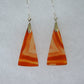 Carnelian Agate & Sterling Silver Earrings  Indonesian Carnelian Agates exhibit a wide variety of colors and amazing complexity.  No two agates are exactly alike, each one being a unique and beautiful creation!  Agates with multiple bands of color are known as fortification agates, those with dendritic or moss looking inclusions are referred to as moss agate and many others are given descriptive names relative to their appearance or where they are found. 