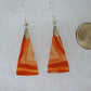 Carnelian Agate & Sterling Silver Earrings  Indonesian Carnelian Agates exhibit a wide variety of colors and amazing complexity.  No two agates are exactly alike, each one being a unique and beautiful creation! 