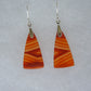 Carnelian Agate & Sterling Silver Earrings.  Indonesian Agates exhibit a wide variety of colors and amazing complexity.  No two agates are exactly alike, each one being a unique and beautiful creation!  
