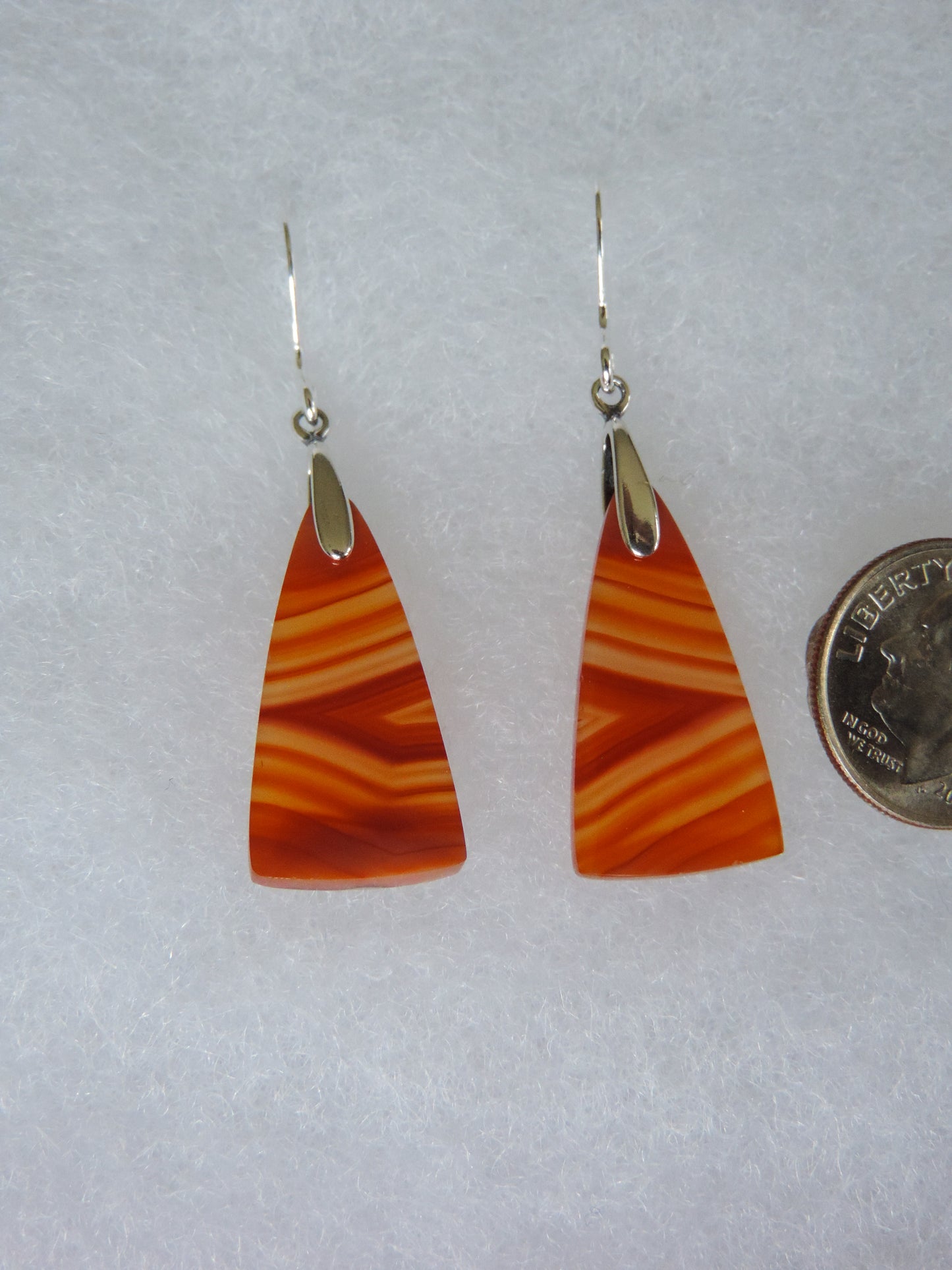 Find your perfect Indonesian Carnelian Agate Agate Earrings on our store!  The bail and earring wire are authentic 925 sterling silver.