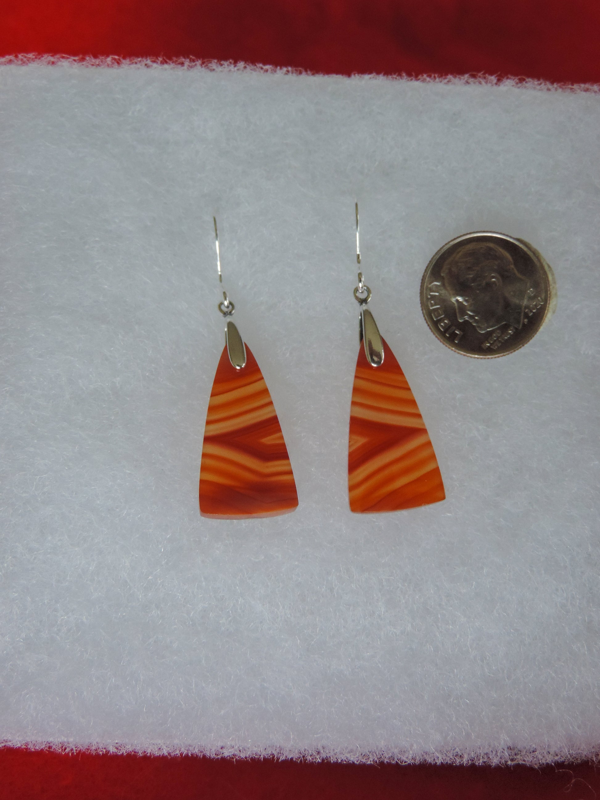 Find your perfect Indonesian Carnelian Agate Agate Earrings on our store!  The bail and earring wire are authentic 925 sterling silver.