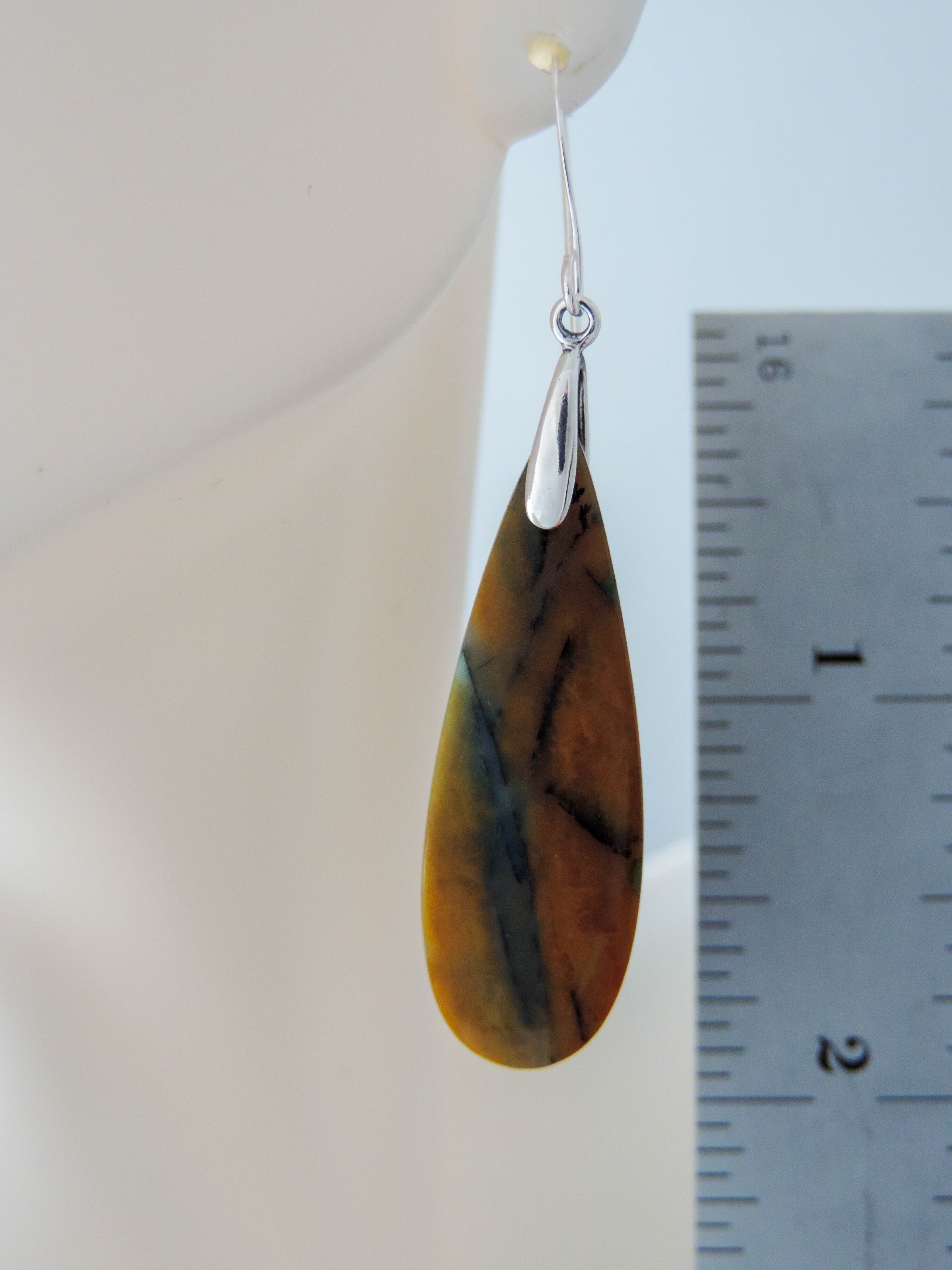 Wood and silver on sale earrings