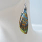 Indonesian Blue Opalized Wood & Sterling Silver Earrings